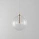 Global LED 7 inch Natural Aged Brass Single Pendant Ceiling Light