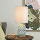 Signature 23.3 inch 100 watt Blue Table Lamp Portable Light