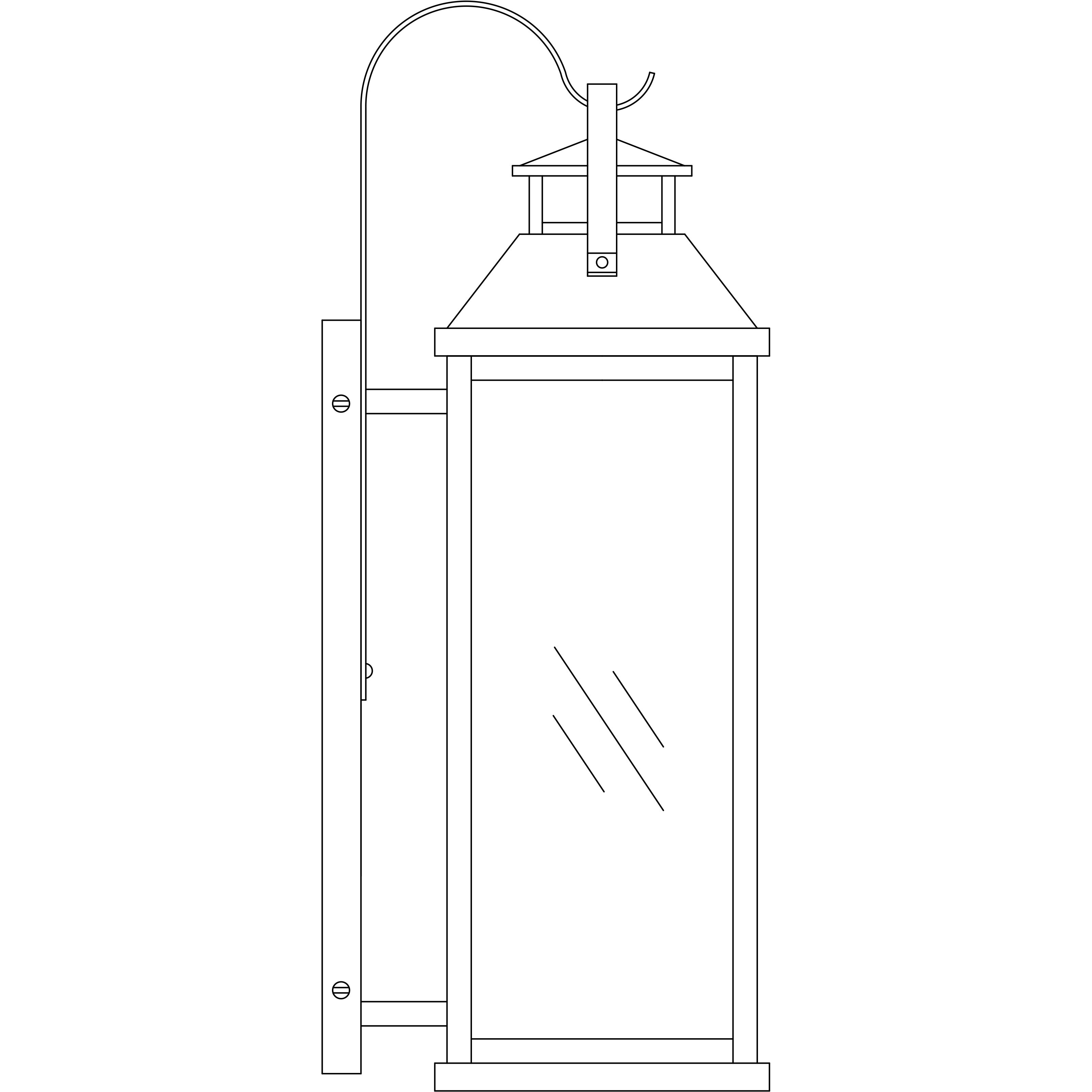 Canterbury Outdoor Wall Mount in Pewter, Almond Mica