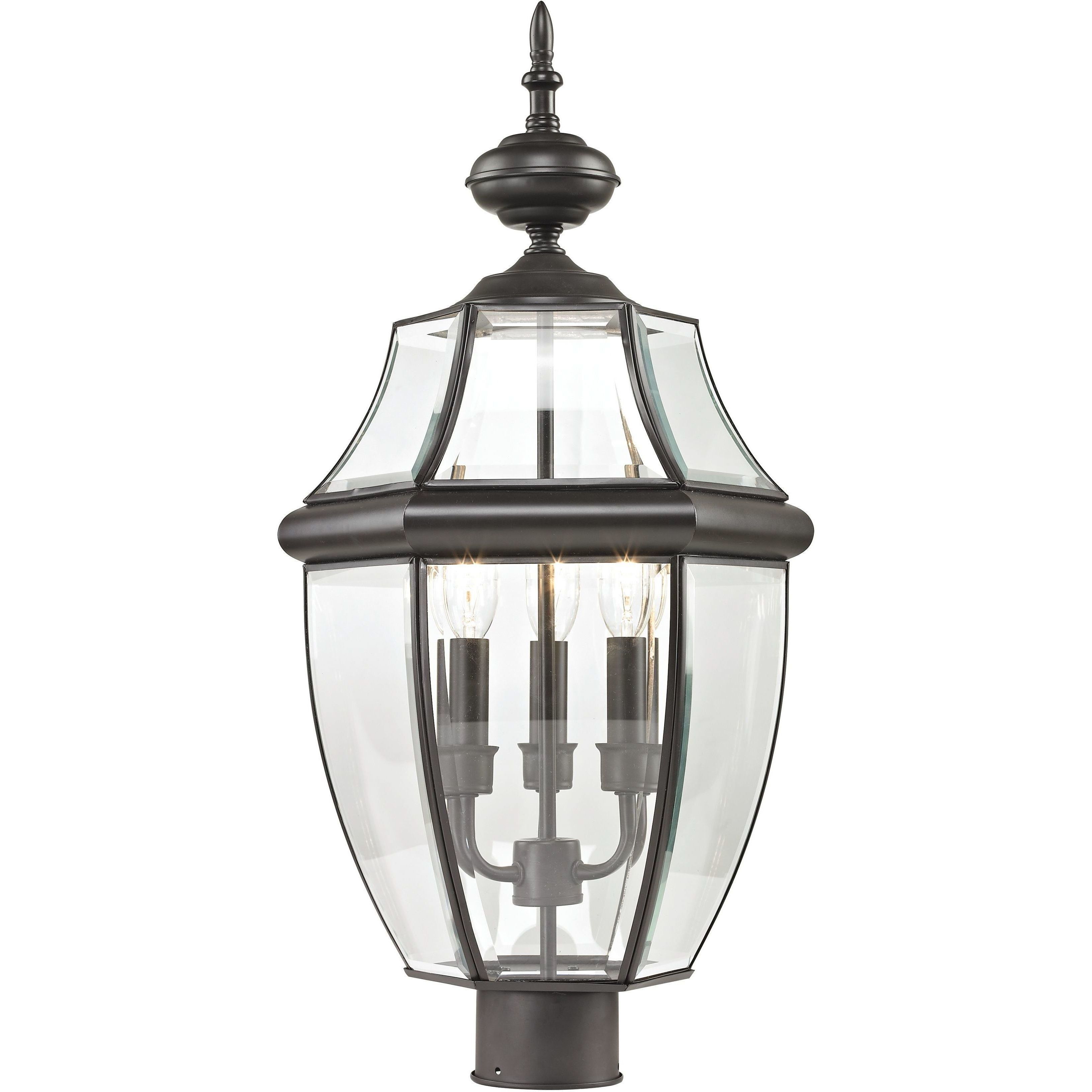 Ashford 3 Light 23 inch Oil Rubbed Bronze Outdoor Post Light