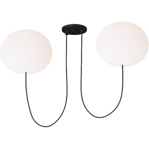 Peter Bristol Helium 2 Light 32.1 inch Matte Black Chandelier Ceiling Light