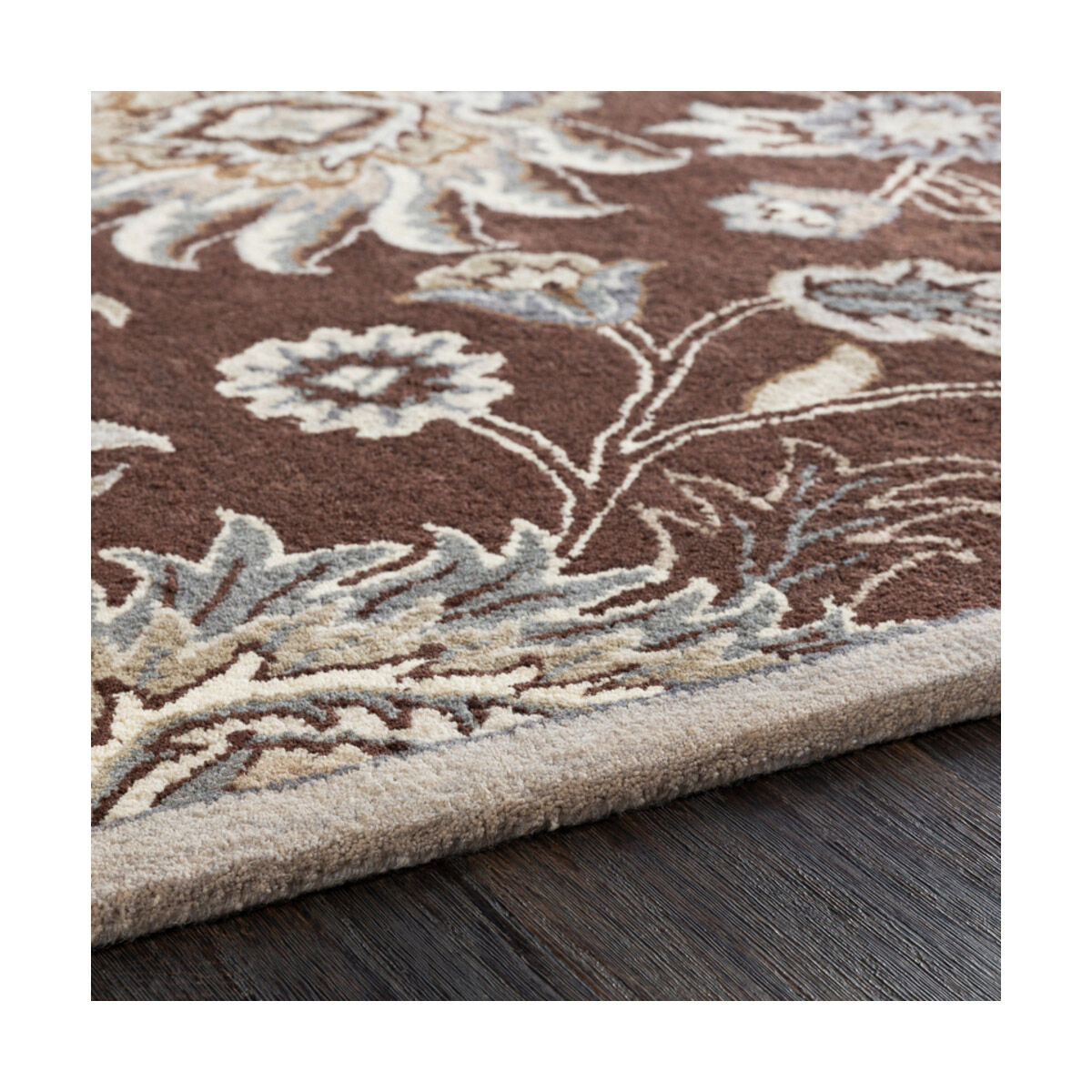 Caesar 48 X 48 inch Dark Brown/Taupe/Khaki/Medium Gray/Charcoal Rugs, Wool