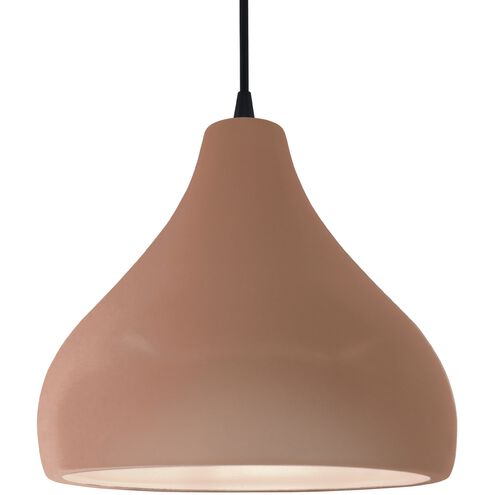 Radiance LED 13.5 inch Adobe and Matte Black Pendant Ceiling Light