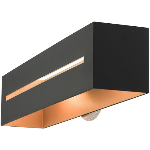 Soma 2 Light 18 inch Textured Black with Brushed Nickel Accents ADA Vanity Sconce Wall Light