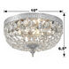 Waltham 2 Light 10 inch Polished Chrome Flush Ceiling Light in Clear Spectra
