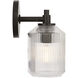 C&M by Chapman & Myers Barstow 1 Light 4.5 inch Aged Iron Bath Vanity Wall Light