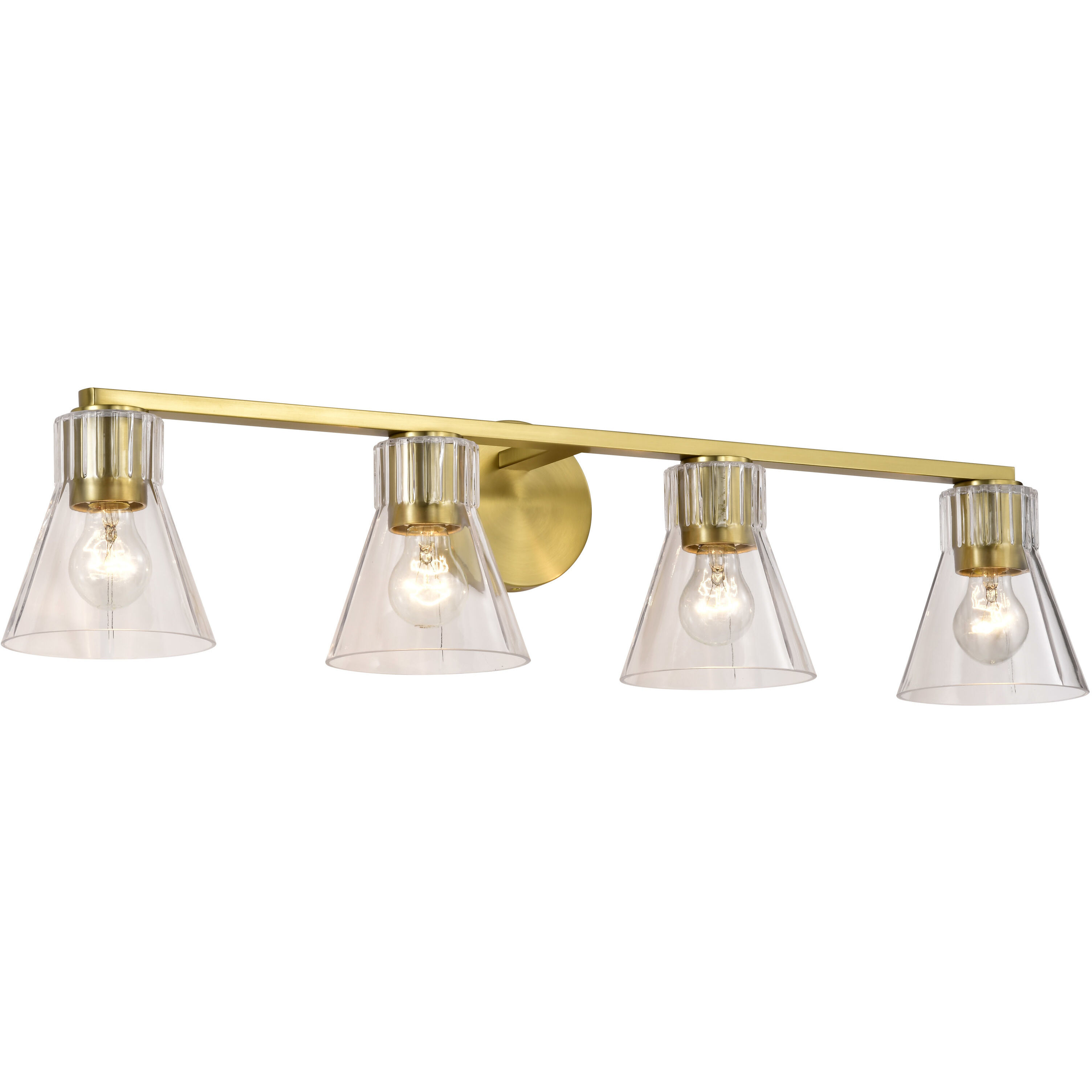 Gianna 33.25 inch Vintage Brass Vanity Wall Light