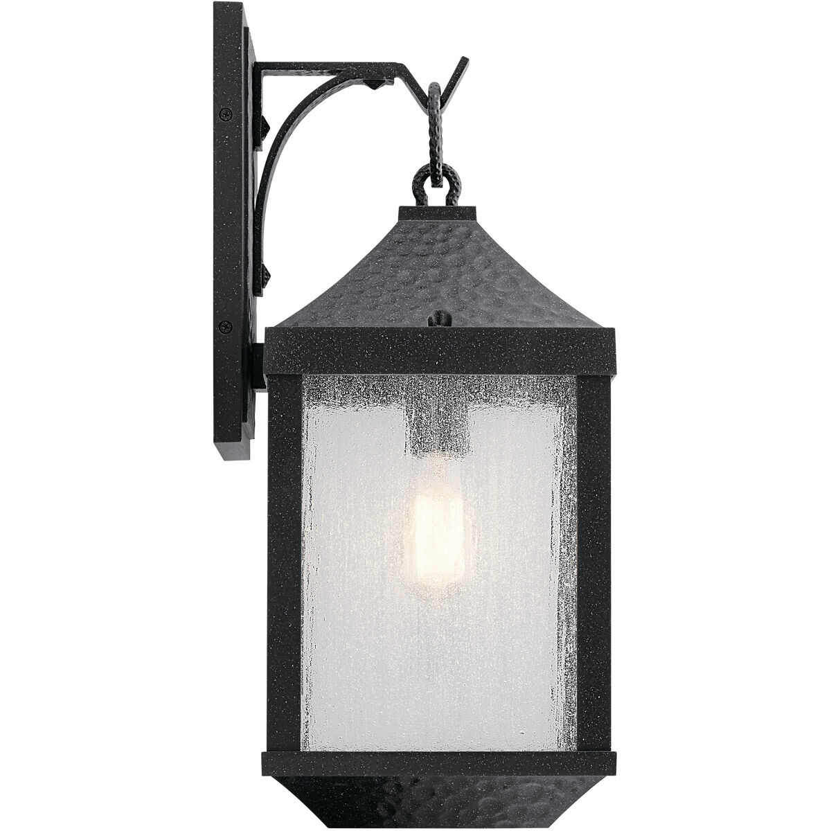 Springfield 1 Light 21 inch Distressed Black Outdoor Wall, Large