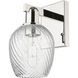 Arcadia Salina Armed Sconce Wall Light in Polished Nickel