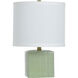 Matilda 18 inch 100 watt Mint Table Lamp Portable Light