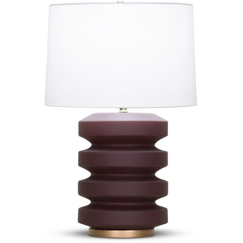 Samantha 27 inch 150.00 watt Burgundy Table Lamp Portable Light