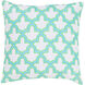 Marji 22 inch White, Sky Blue, Grass Green Pillow Kit