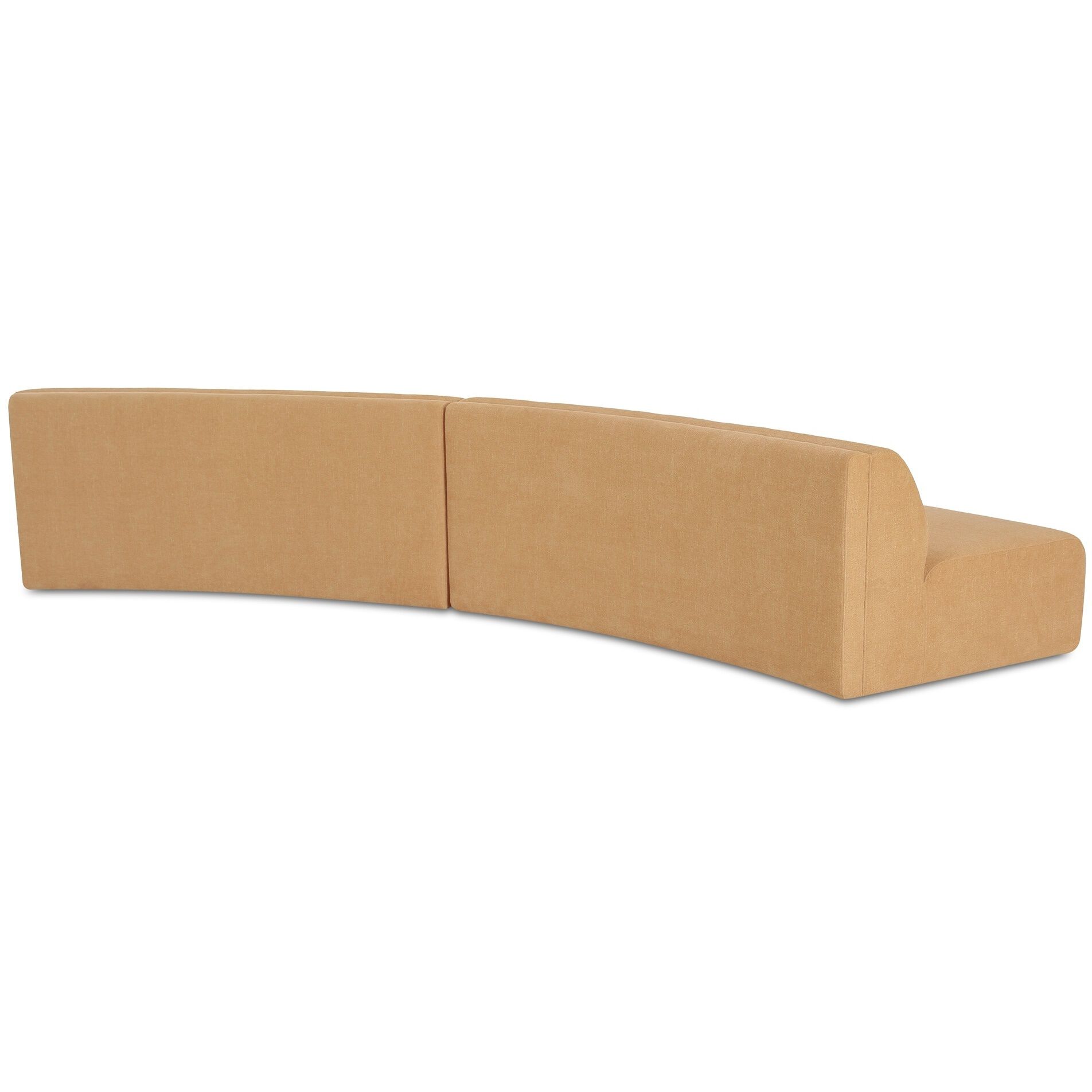 Naomi Yellow Convex Modular Sectional, 2 Piece