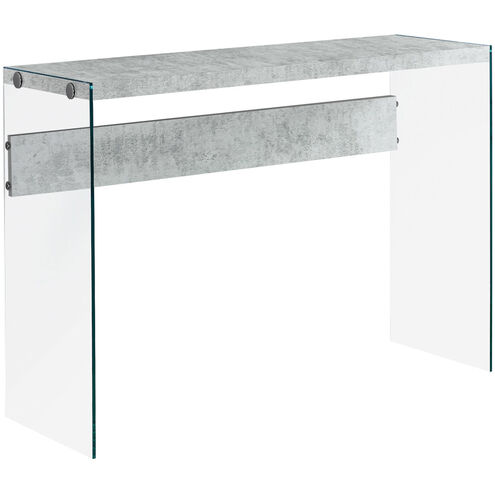 Lebanon 44 X 16 inch Grey and Clear Accent Table or Console Table