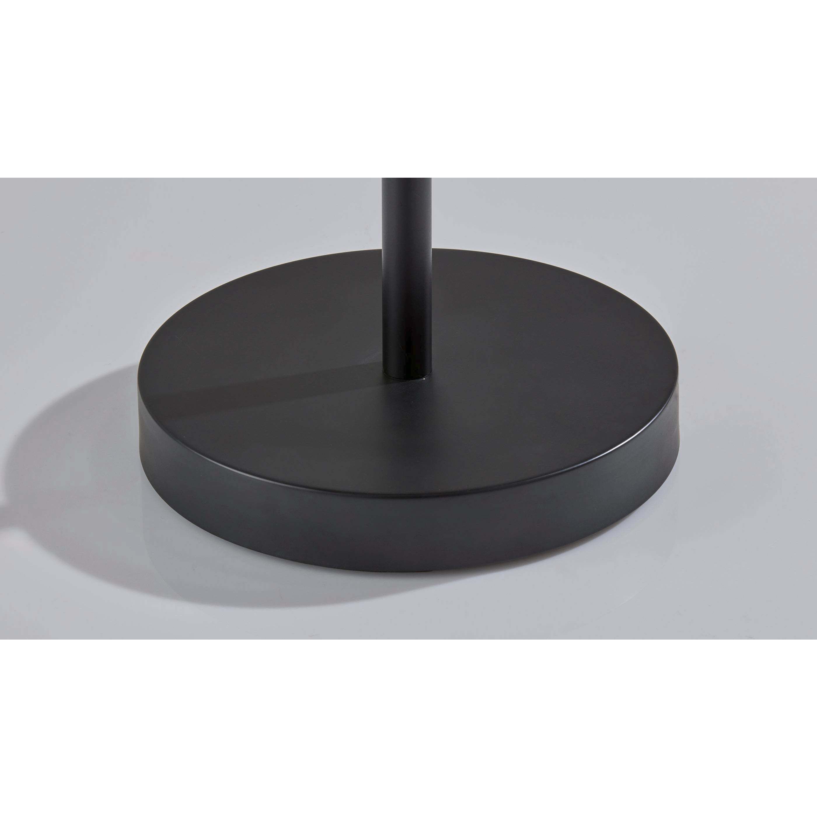 Caldwell 62 inch 100.00 watt Black and Natural Wood Shelf Floor Lamp Portable Light