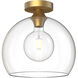 Alora Mood Castilla 1 Light 11.88 inch Aged Gold Flush Mount Ceiling Light in Clear