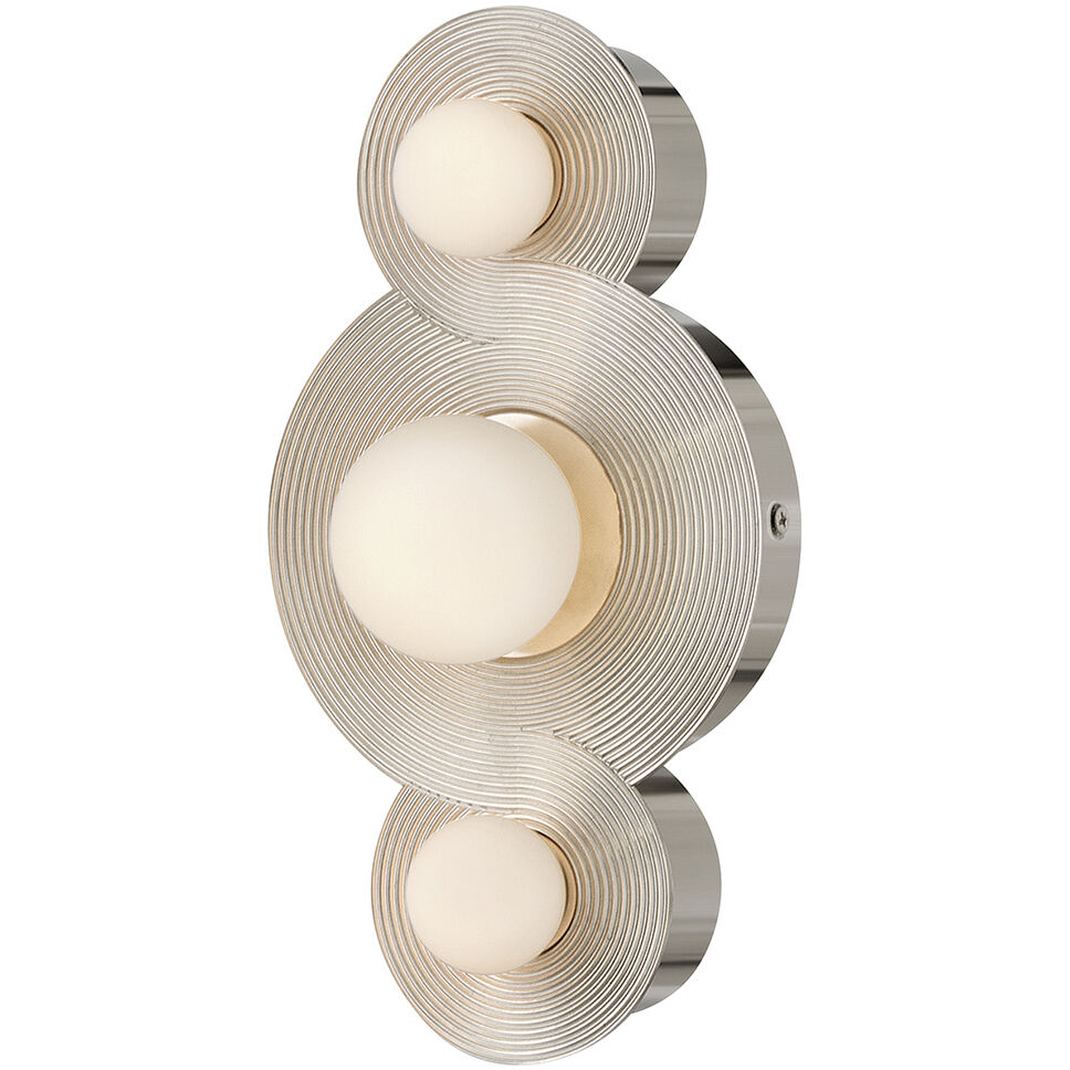 Lisa McDennon Rhea LED 18 inch Polished Nickel Vanity Light Wall Light