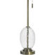 Cameron 32.5 inch 60 watt Antique Brass and Clear and White Table Lamp Portable Light