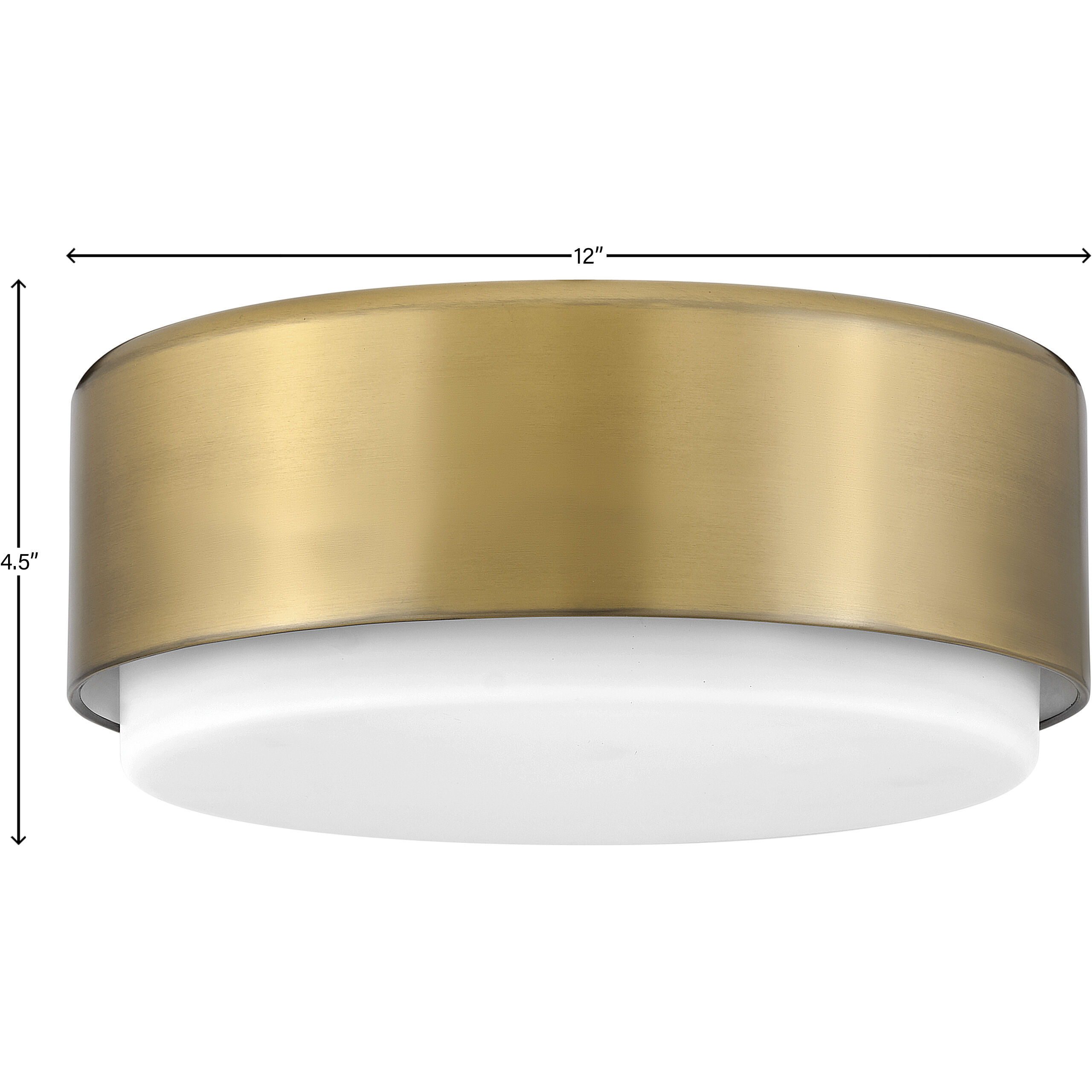 Cedric 2 Light 12 inch Lacquered Brass Indoor Foyer Flush Mount Ceiling Light