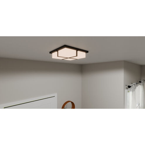 Armstrong LED 14 inch Matte Black Flush Mount Ceiling Light, Medium