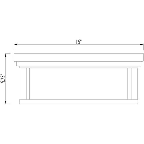 Clarion 3 Light 16 inch Polished Nickel Flush Mount Ceiling Light