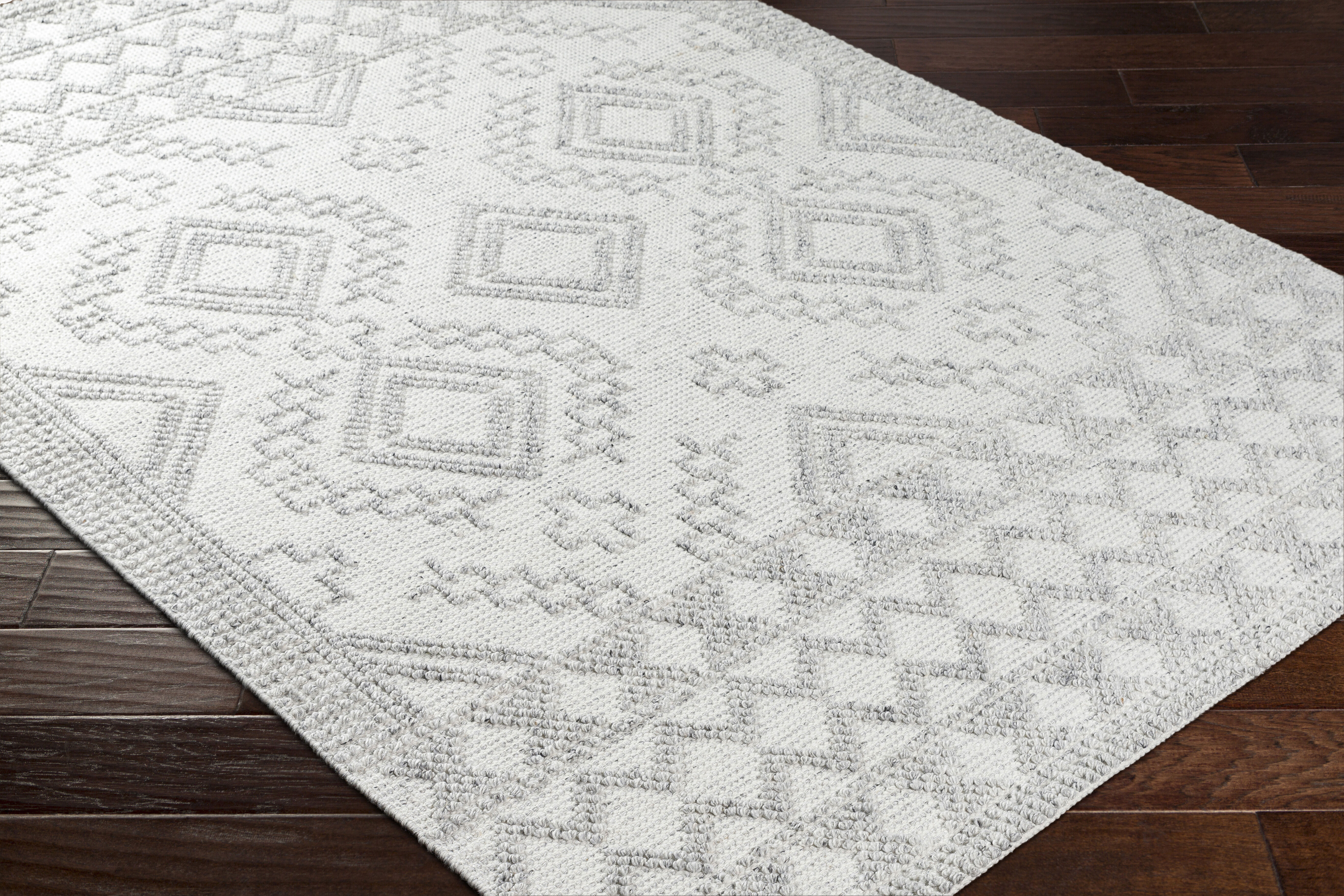 Napoli 108 X 72 inch White Rug, Rectangle