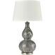 Laguria 28.75 inch 150 watt Gray with Polished Nickel Table Lamp Portable Light