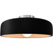 Radiance LED 13 inch Carbon Matte Black and Brushed Nickel Semi Flush Ceiling Light