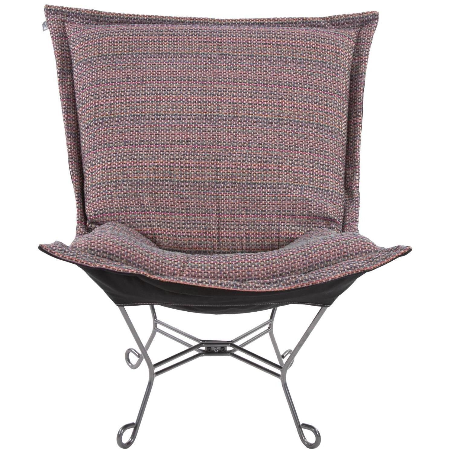 Scroll Puff Accent Chair