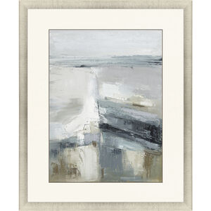 Echoes of the Sea Blue and Gray and Green and White Framed Art