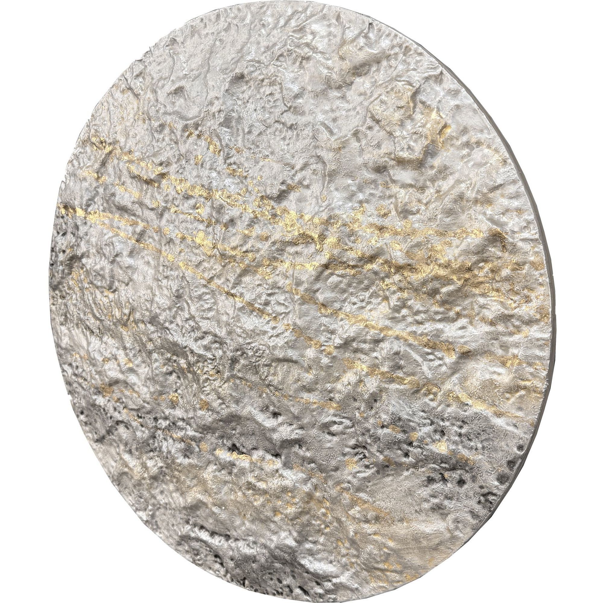 Metallic Mercury White and Gray and Metallic and Neutral Wall Sculpture, The Studio