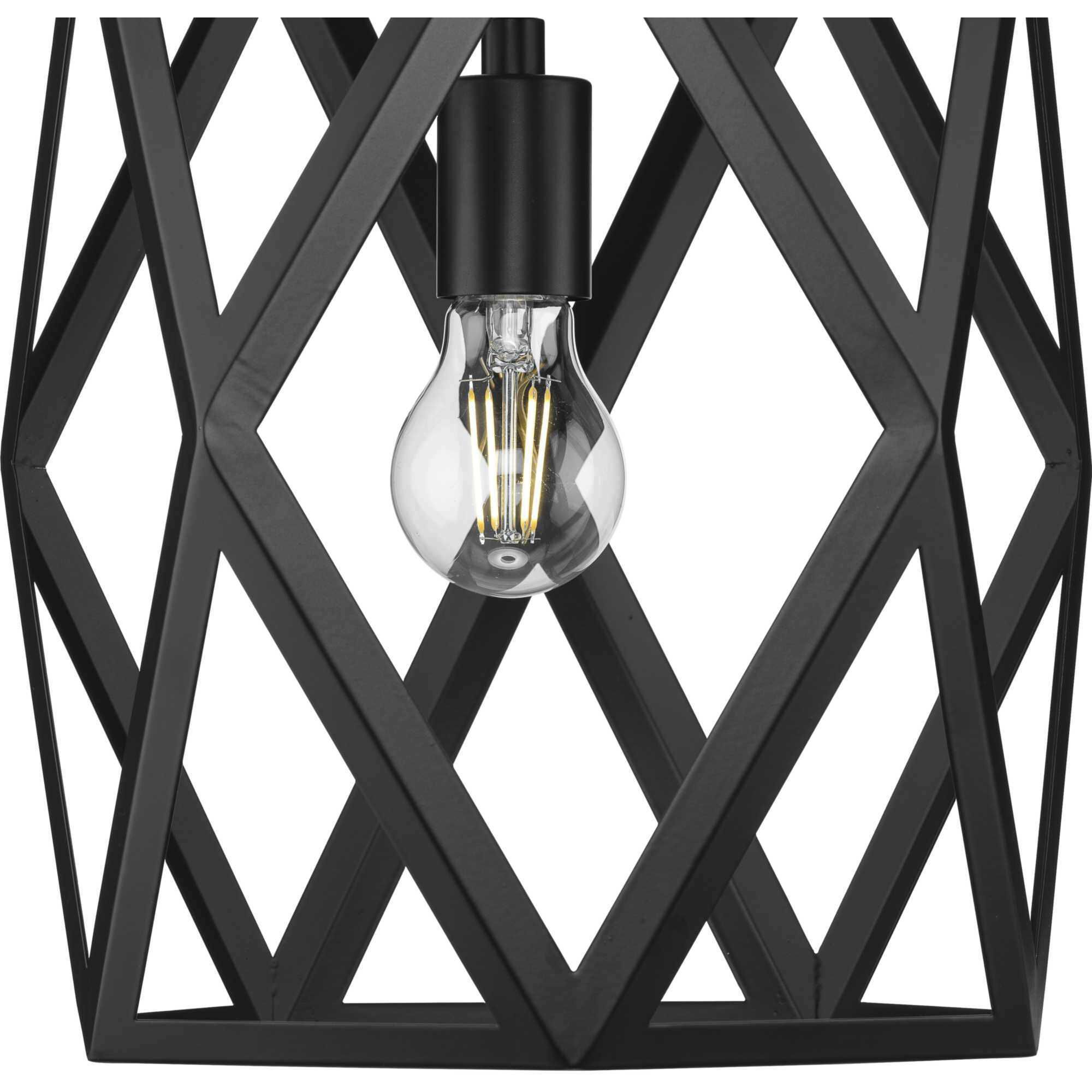 Saucedo 1 Light 12 inch Matte Black Pendant Ceiling Light, Design Series