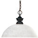 Riviera 1 Light 14 inch Olde Bronze Pendant Ceiling Light in White Linen Glass, 5