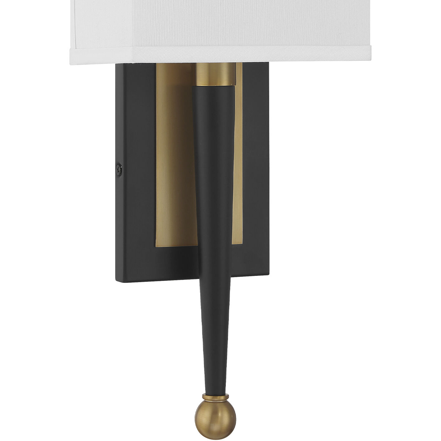 Ardson Bath Sconce Wall Light in Matte Black and Vibrant Gold
