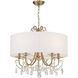 Othello 5 Light 24 inch Vibrant Gold Chandelier Ceiling Light in Clear Hand Cut