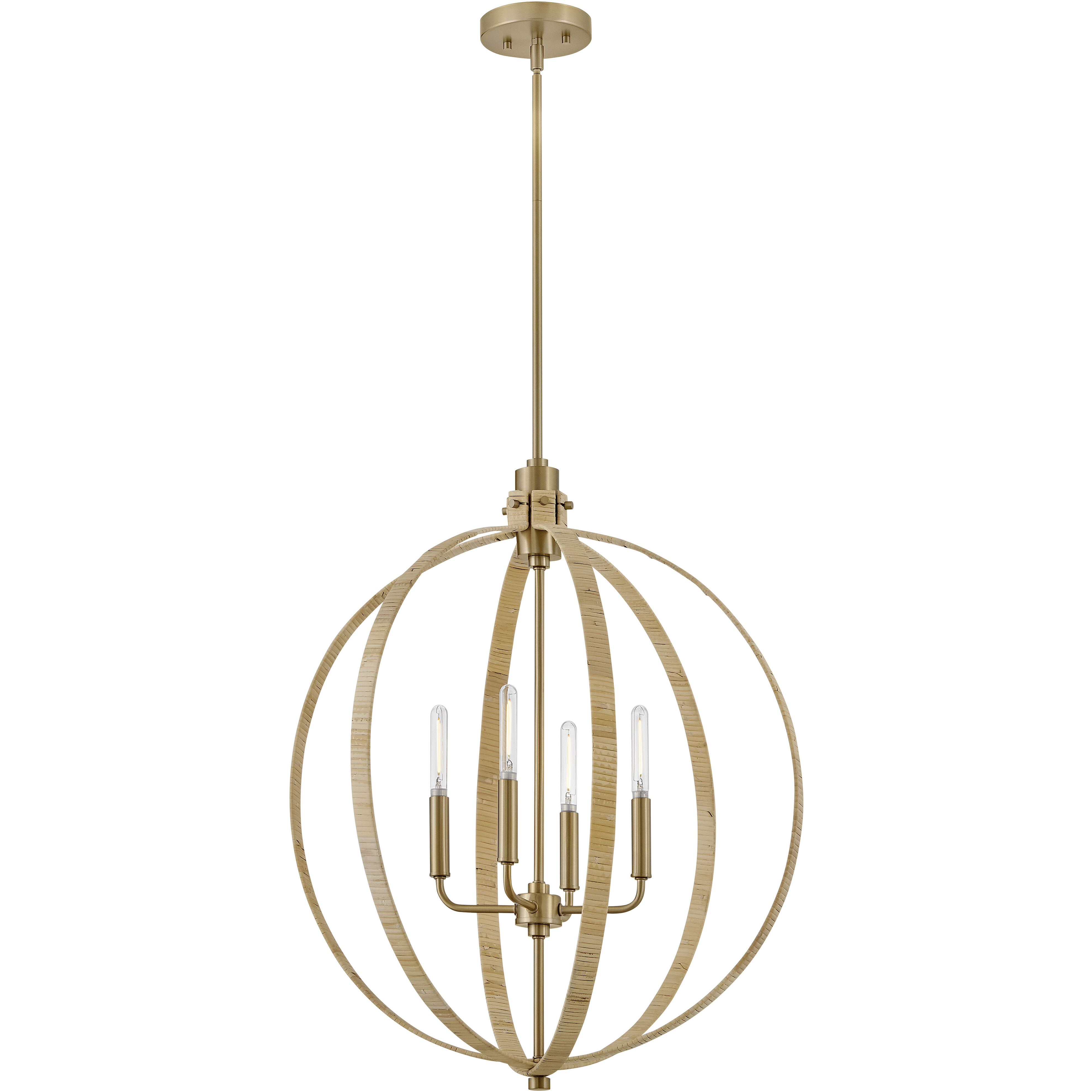 Brass bamboo chandelier deals