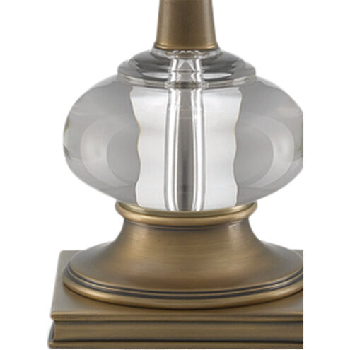 Giovanna 34 inch 100 watt Antique Brass/Clear Table Lamp Portable Light