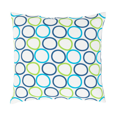 Miranda 18 X 18 inch Bright Blue and Grass Green Throw Pillow
