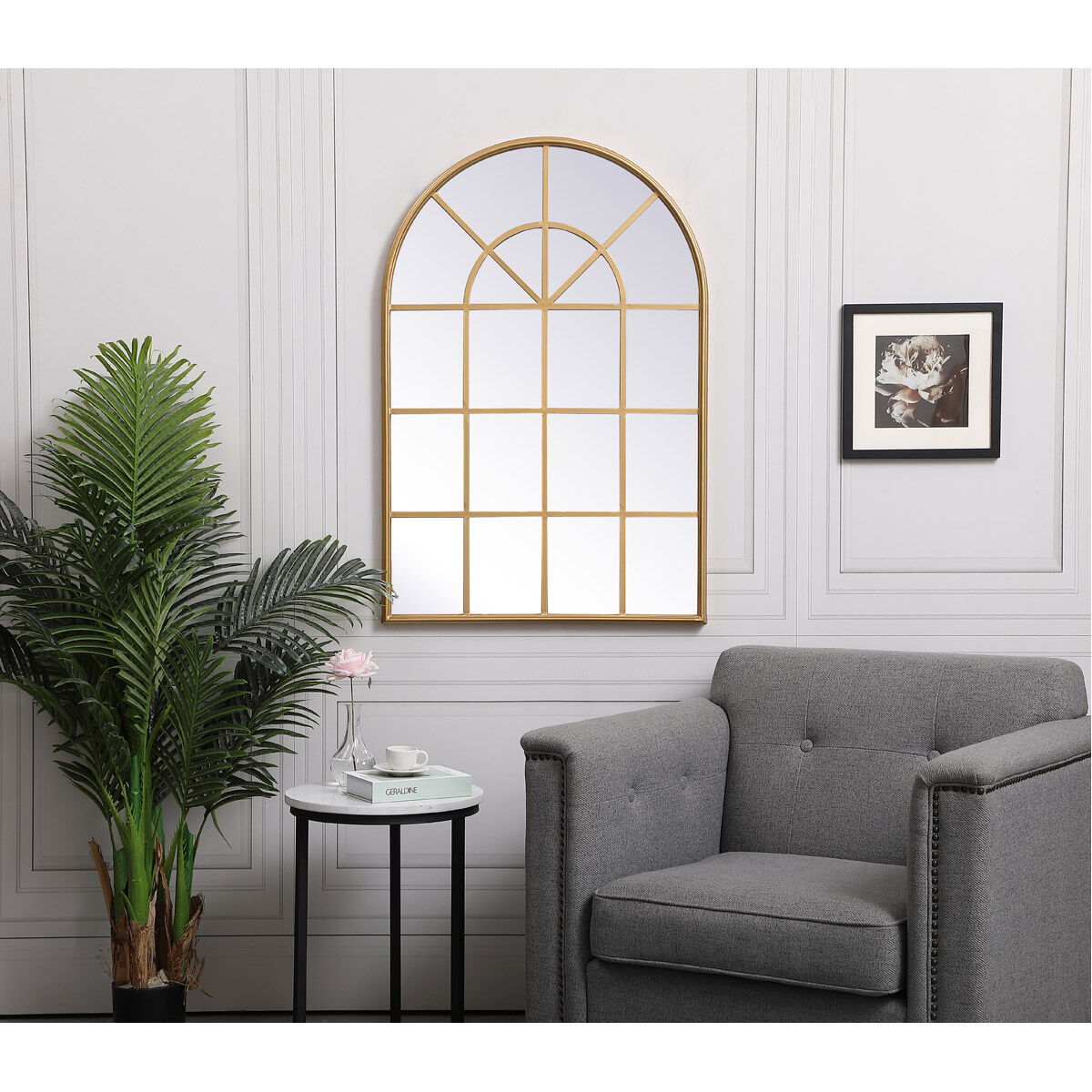 Motif 42 X 28 inch Brass Wall Mirror