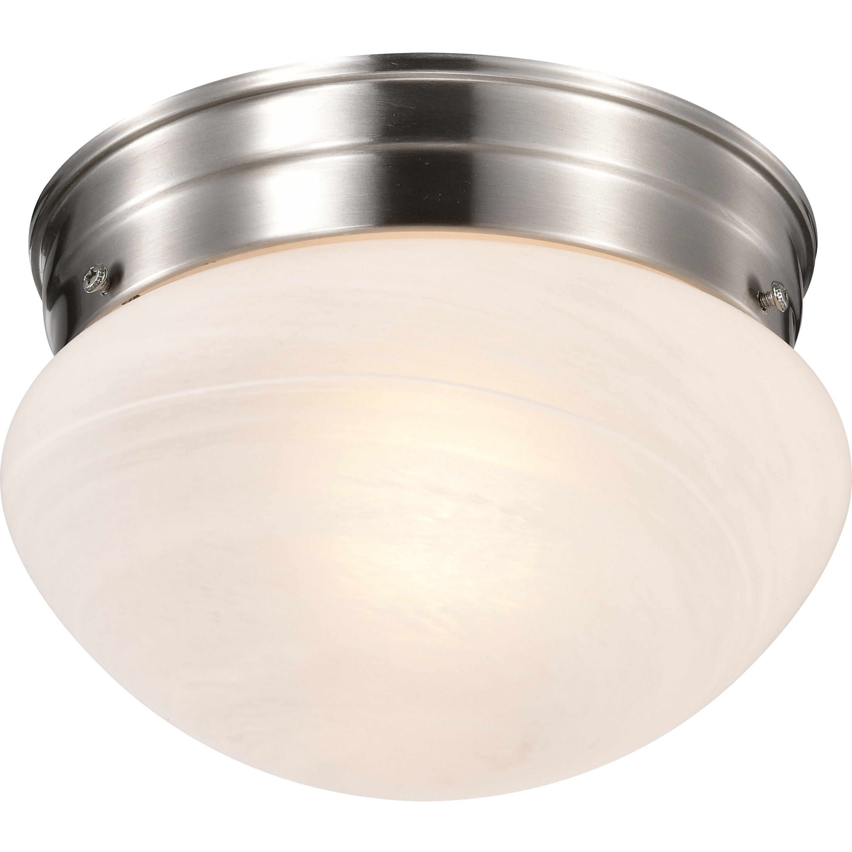 Brentwood 1 Light 8 inch Brushed Nickel Flush Mount Ceiling Light