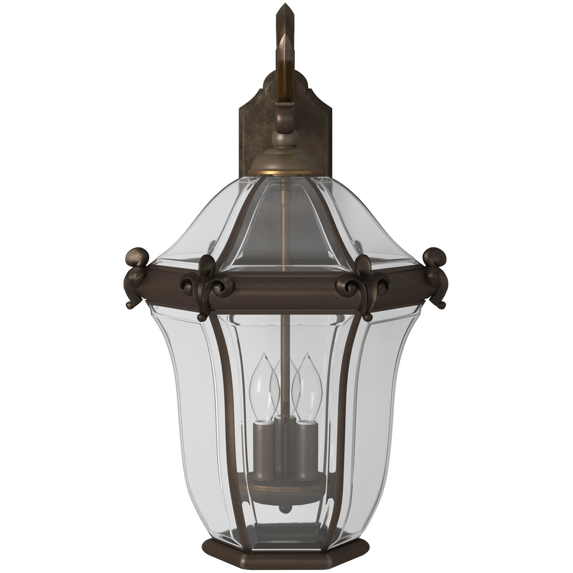 Estate Series San Clemente Outdoor Wall Mount Lantern in Copper Bronze, Small