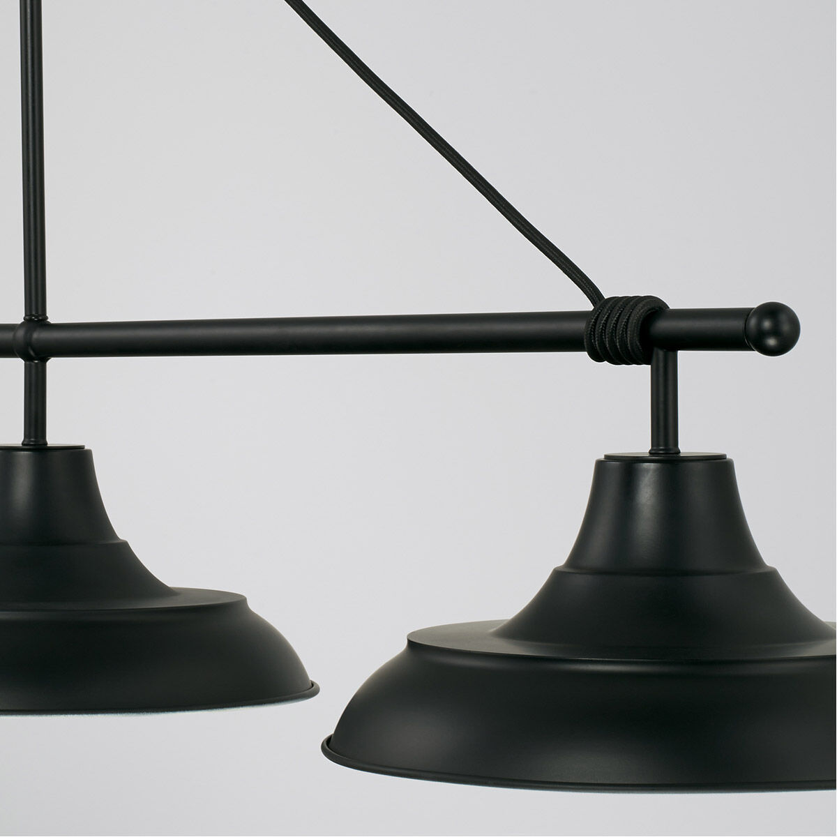 Jones 3 Light 48 inch Matte Black Island Light Ceiling Light