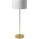 Maine 61 inch 100.00 watt Aged Brass Decorative Floor Lamp Portable Light in White