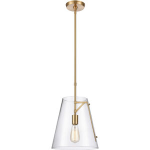 Trustle 1 Light 11 inch Satin Brass Pendant Ceiling Light