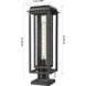 Mansfield 1 Light 20.38 inch Matte Black Outdoor Post Lantern in Clear Glass