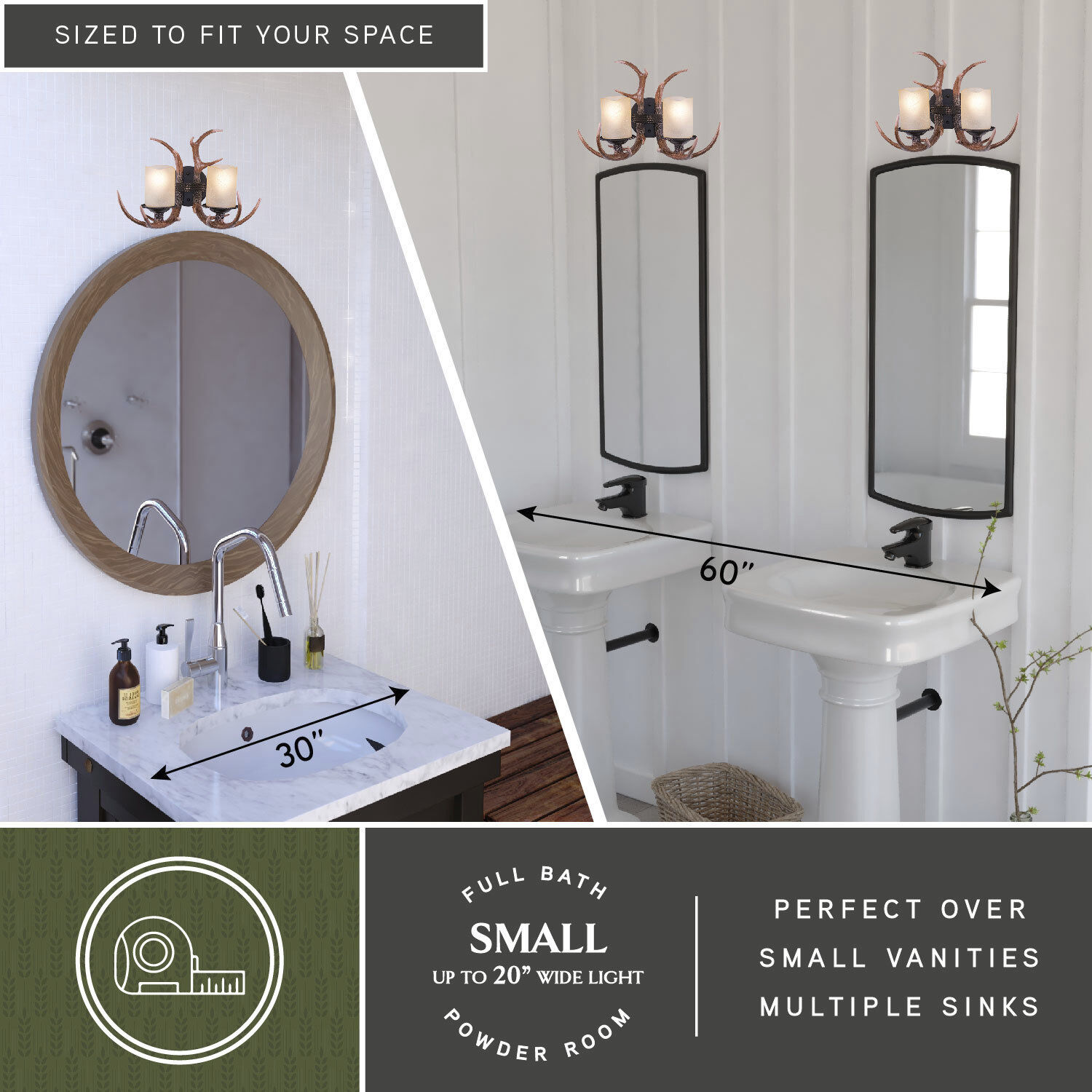 Yoho LED 16.75 inch Black Walnut Wall Light