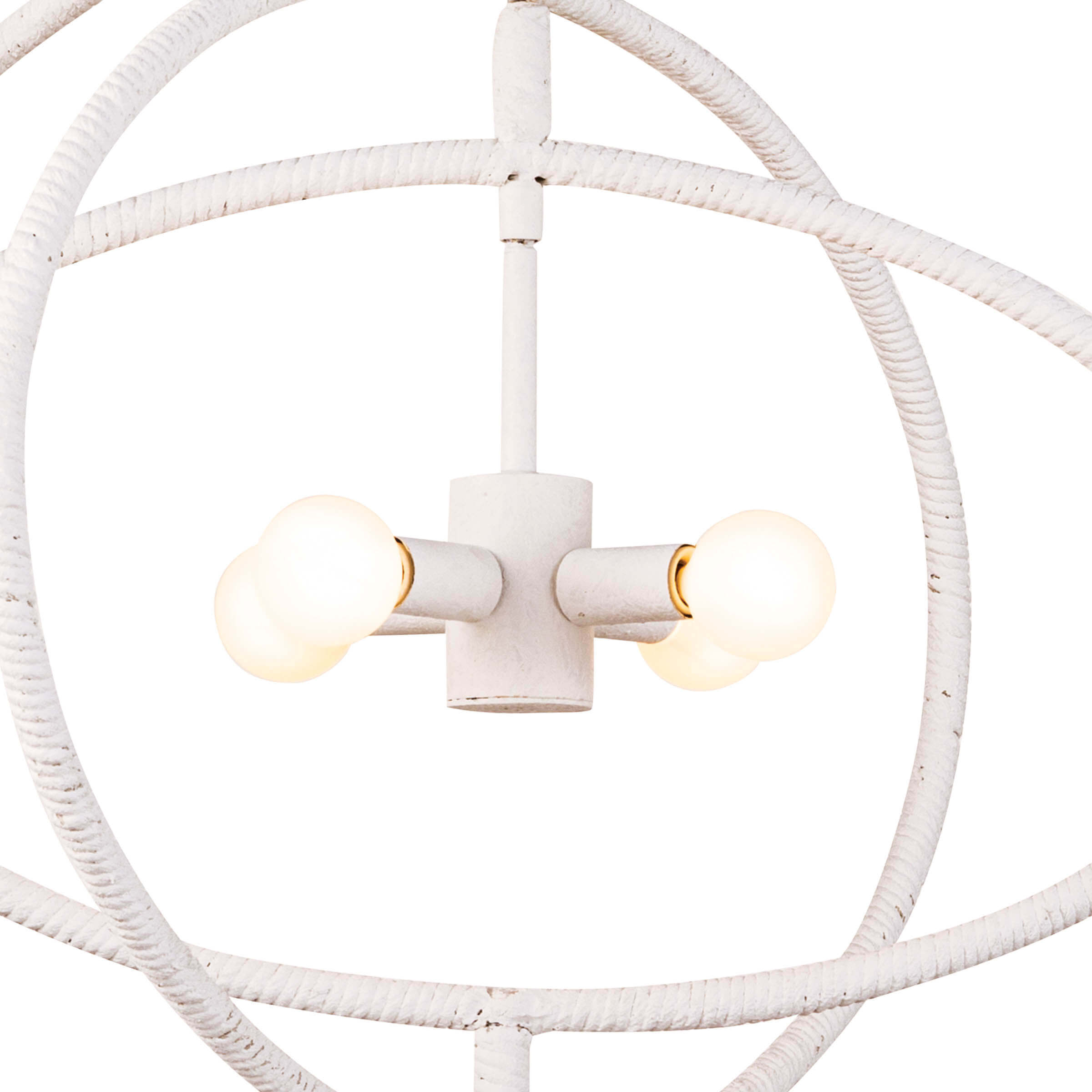 Sail 4 Light 35 inch White Chandelier Ceiling Light