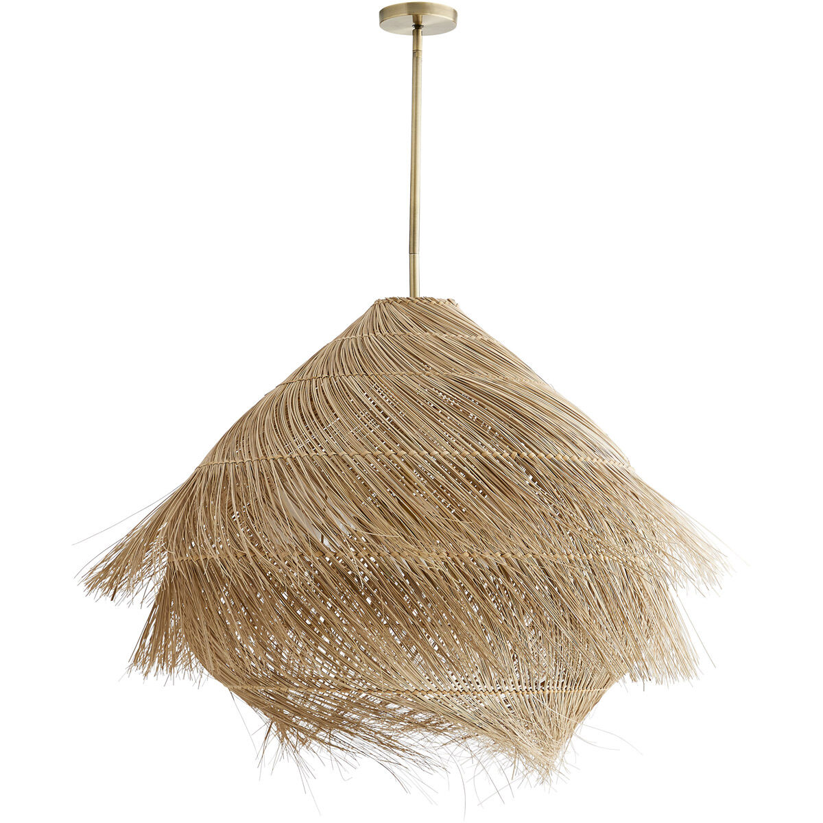 Ashburn 3 Light 43 inch Antique Brass Pendant Ceiling Light