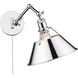 Orwell 1 Light 10 inch Chrome Articulating Wall Sconce Wall Light, Adjustable