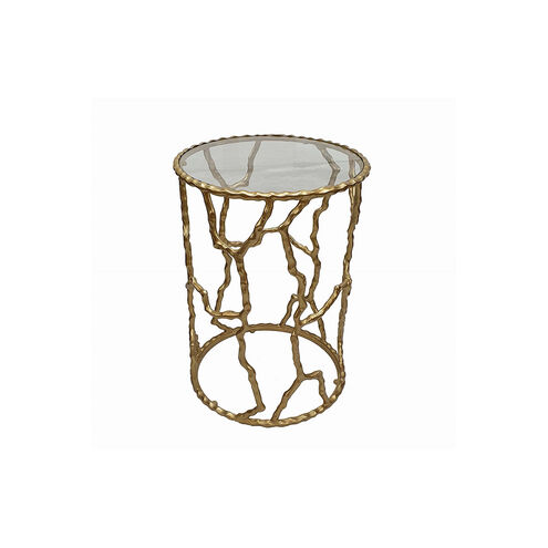 Twig 16.9 inch Brass Antique Side Table